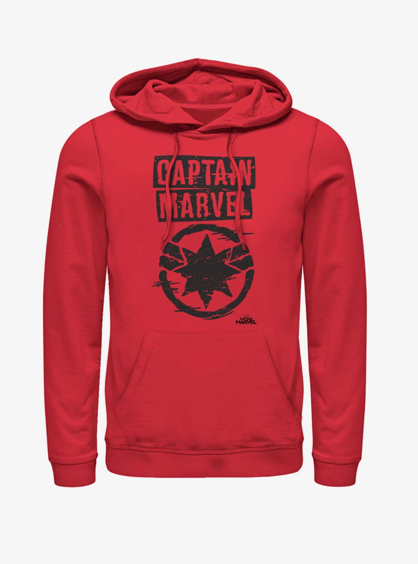 Marvel Captain Marvel Painted Logo Hoodie, , hi-res