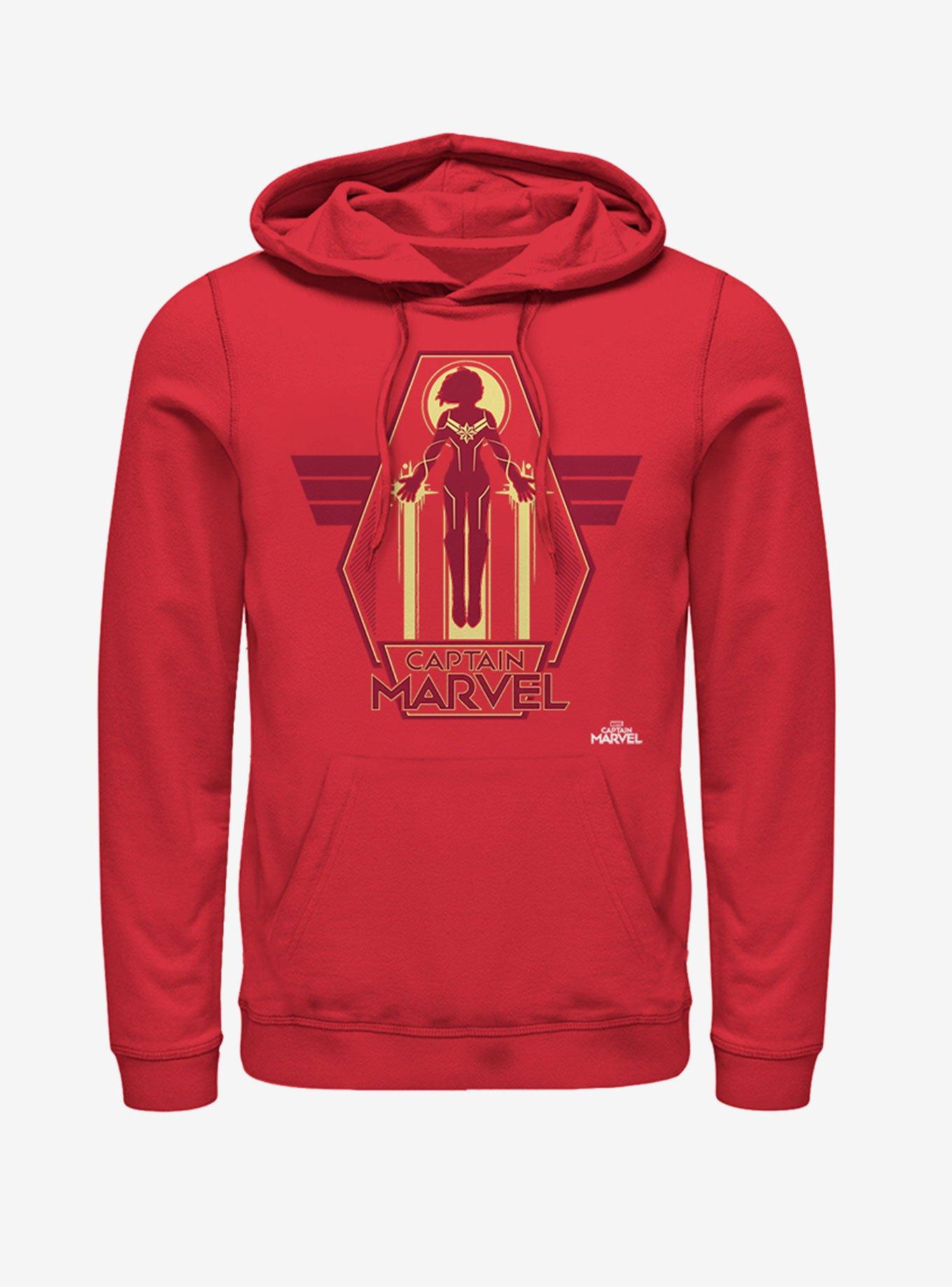 Marvel Captain Marvel Take Flight Hoodie, RED, hi-res