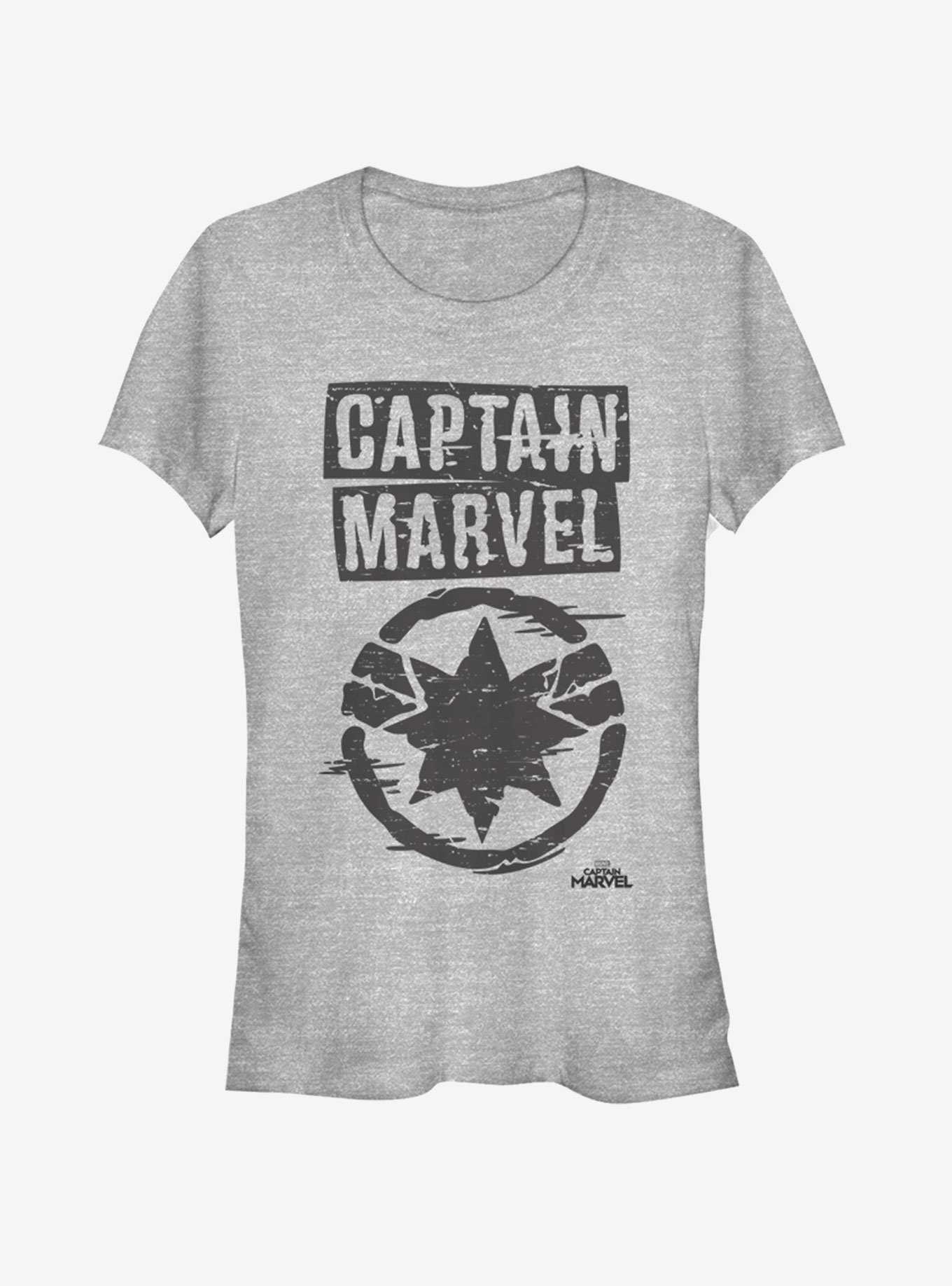 Marvel Captain Marvel Painted Logo Girls T-Shirt, , hi-res