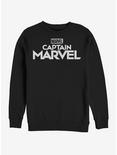 Marvel Captain Marvel Plain Logo Sweatshirt, BLACK, hi-res