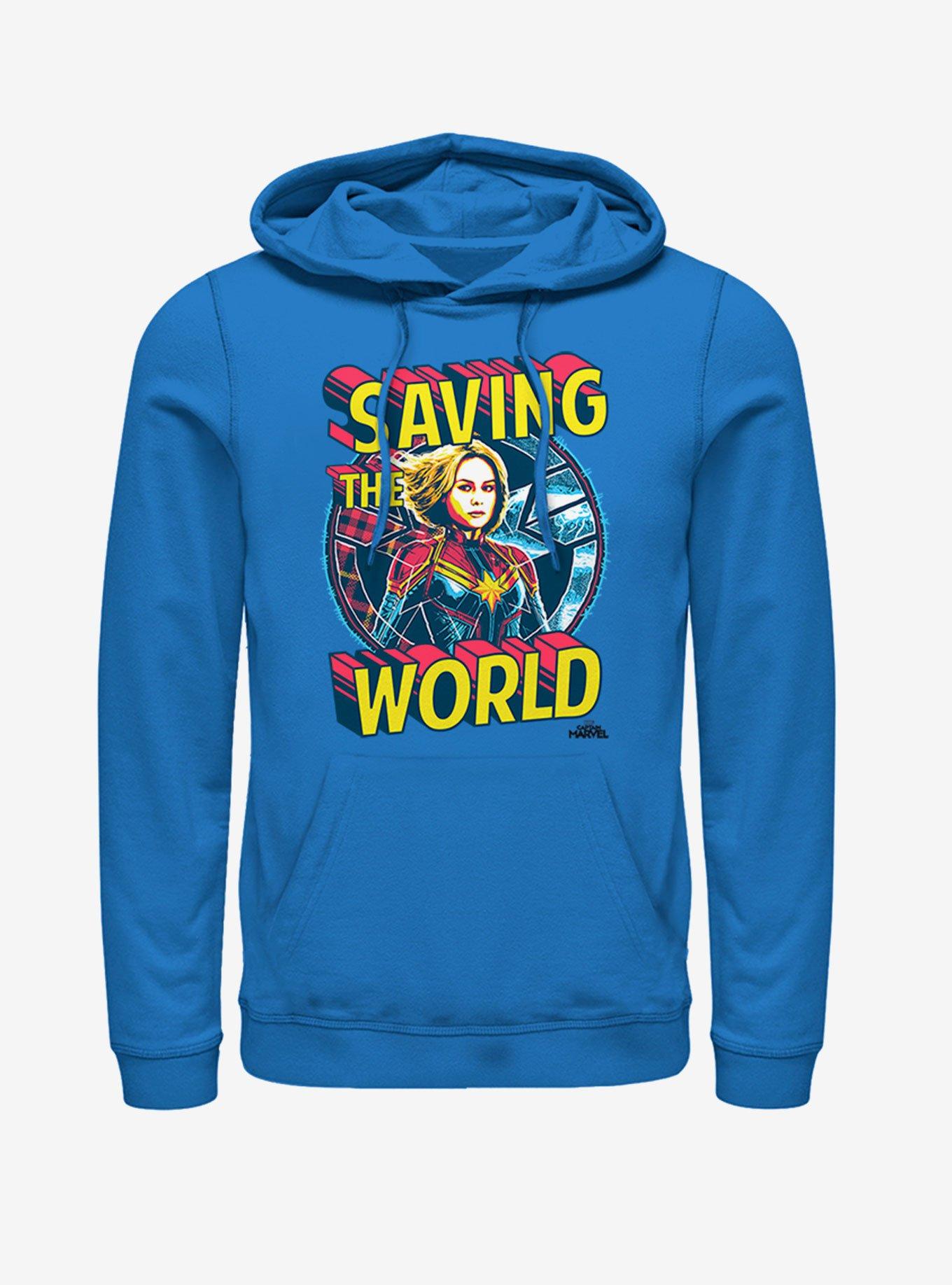 Marvel Captain Marvel Save Me Hoodie, ROYAL, hi-res