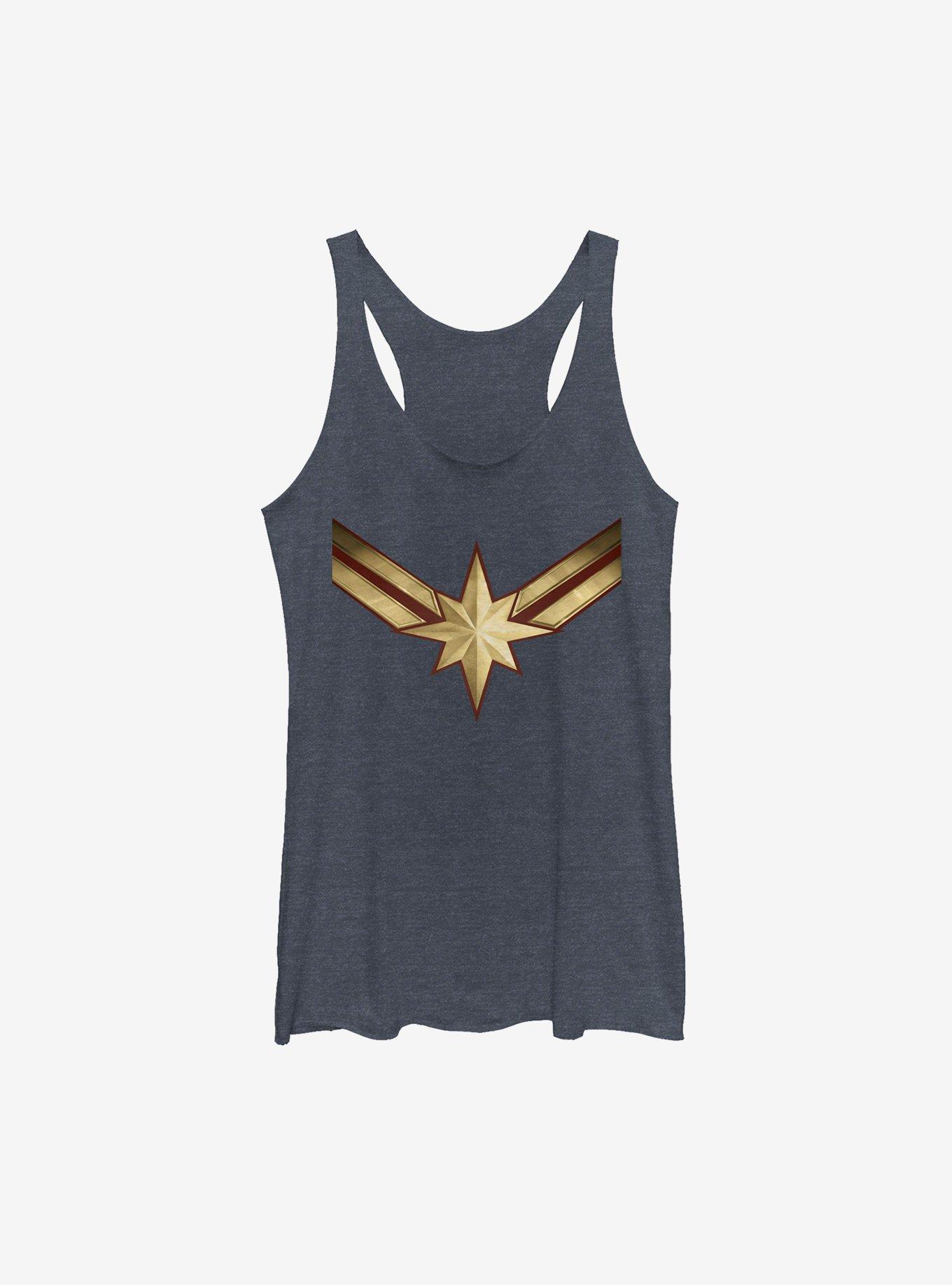 Marvel Captain Marvel Costume Symbol Girls Tank Top