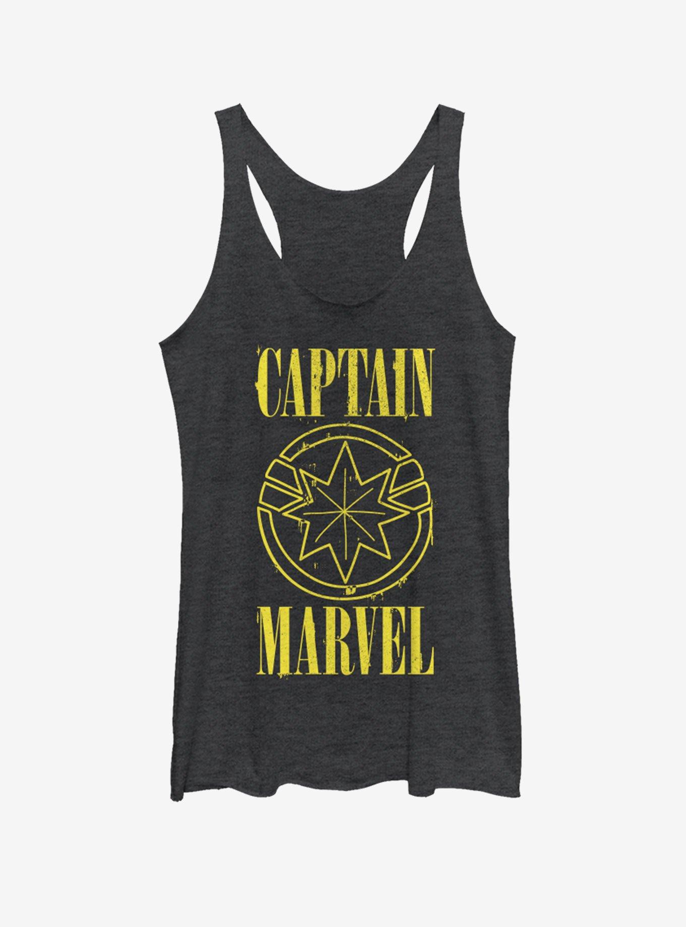 Marvel Captain Marvel Yellow Marvel Girls Tank