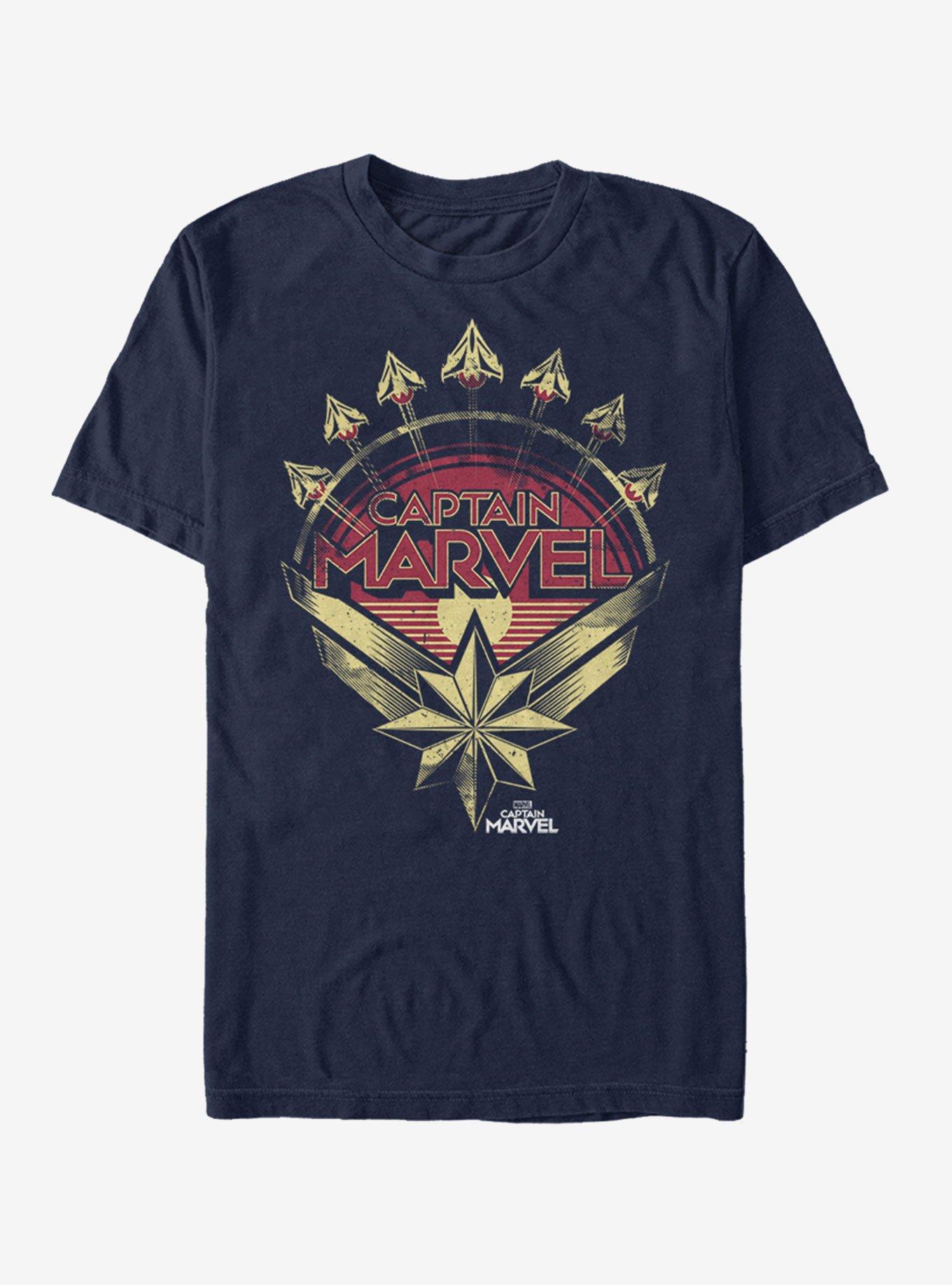 Marvel Captain Marvel Plane Model T-Shirt, NAVY, hi-res