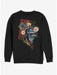 Marvel Captain Marvel 90s Grunge Patch Sweatshirt, BLACK, hi-res