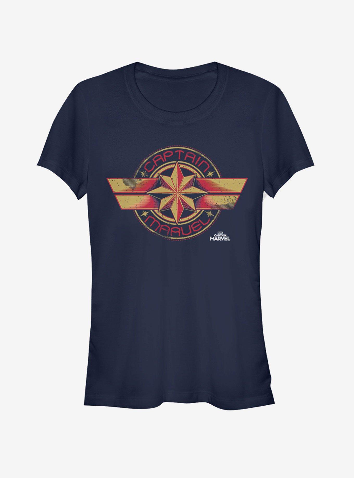 Marvel Captain Marvel Badge Girls T-Shirt