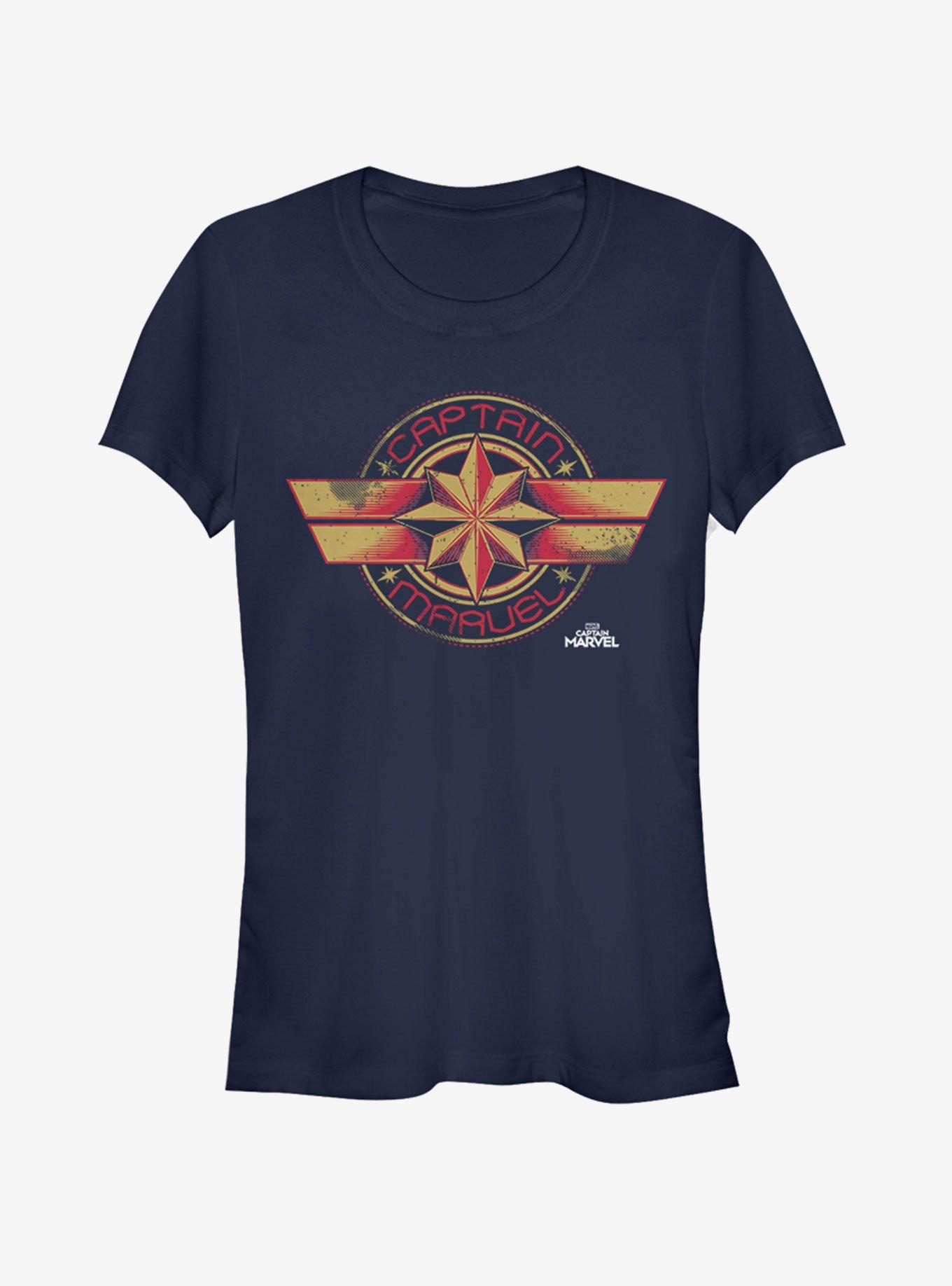 Marvel Captain Marvel Badge Girls T-Shirt, , hi-res