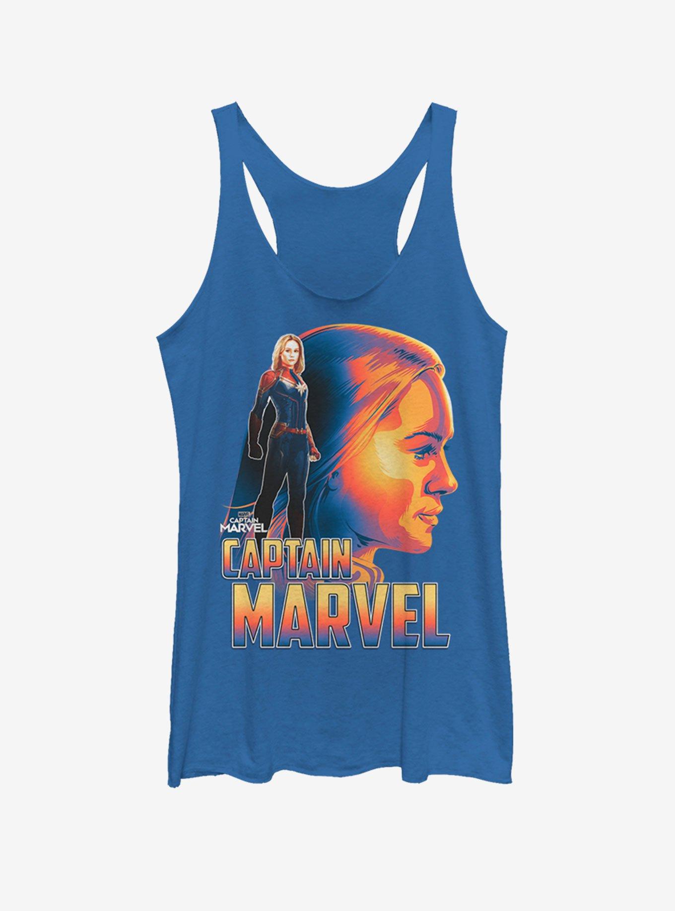Marvel Captain Marvel Silhouette Girls Tank Top