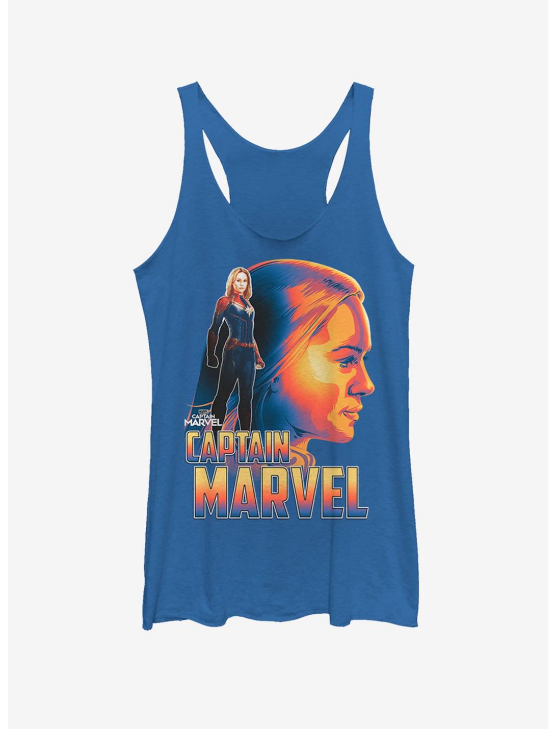 Marvel Captain Marvel Silhouette Girls Tank Top, ROY HTR, hi-res