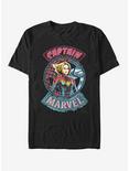 Plus Size Marvel Captain Marvel Patches T-Shirt, BLACK, hi-res