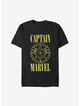 Plus Size Marvel Captain Marvel Yellow Marvel T-Shirt, , hi-res