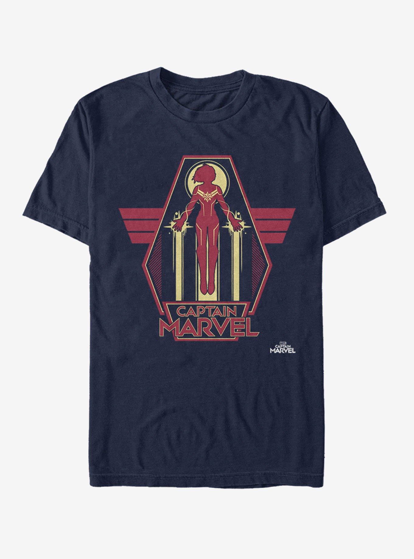 Marvel Captain Marvel Take Flight T-Shirt, NAVY, hi-res