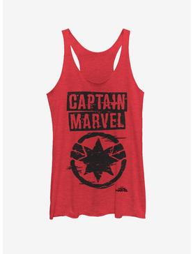 Marvel Captain Marvel Painted Logo Womens Tank, , hi-res