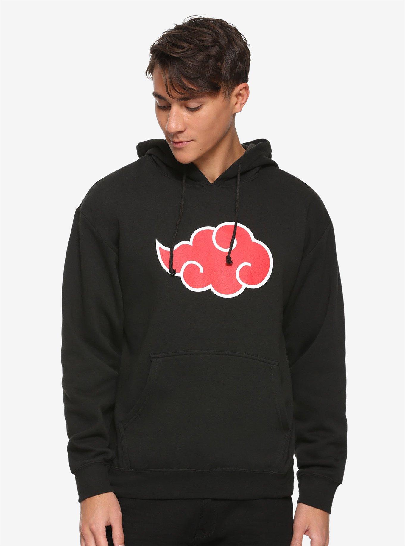 Naruto Shippuden Grid Character Hoodie, RED, hi-res