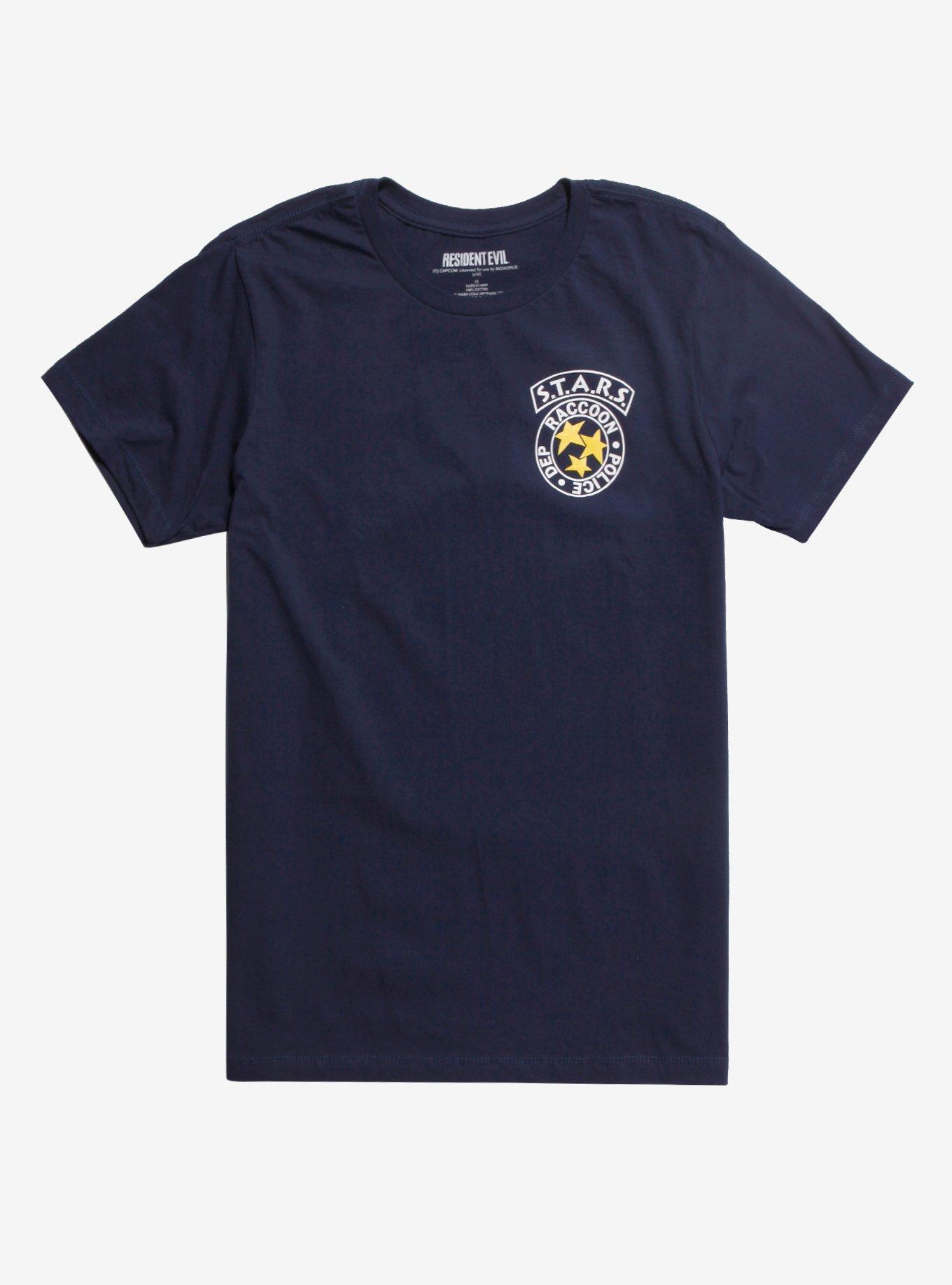 Cloud City 7 Resident Evil Stars Police Logo Mens T-Shirt