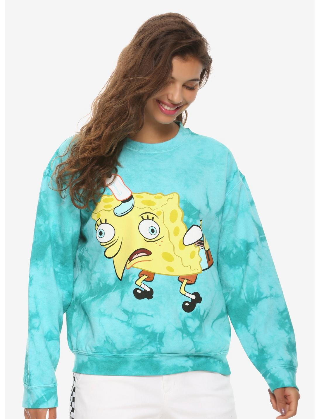 SpongeBob SquarePants Chicken Chicken Meme Girls Sweatshirt, TIE DYE, hi-res