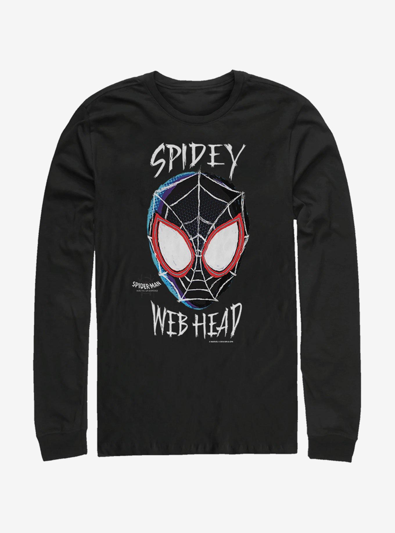 Marvel Spider-Man Web Head Long-Sleeve T-Shirt, BLACK, hi-res