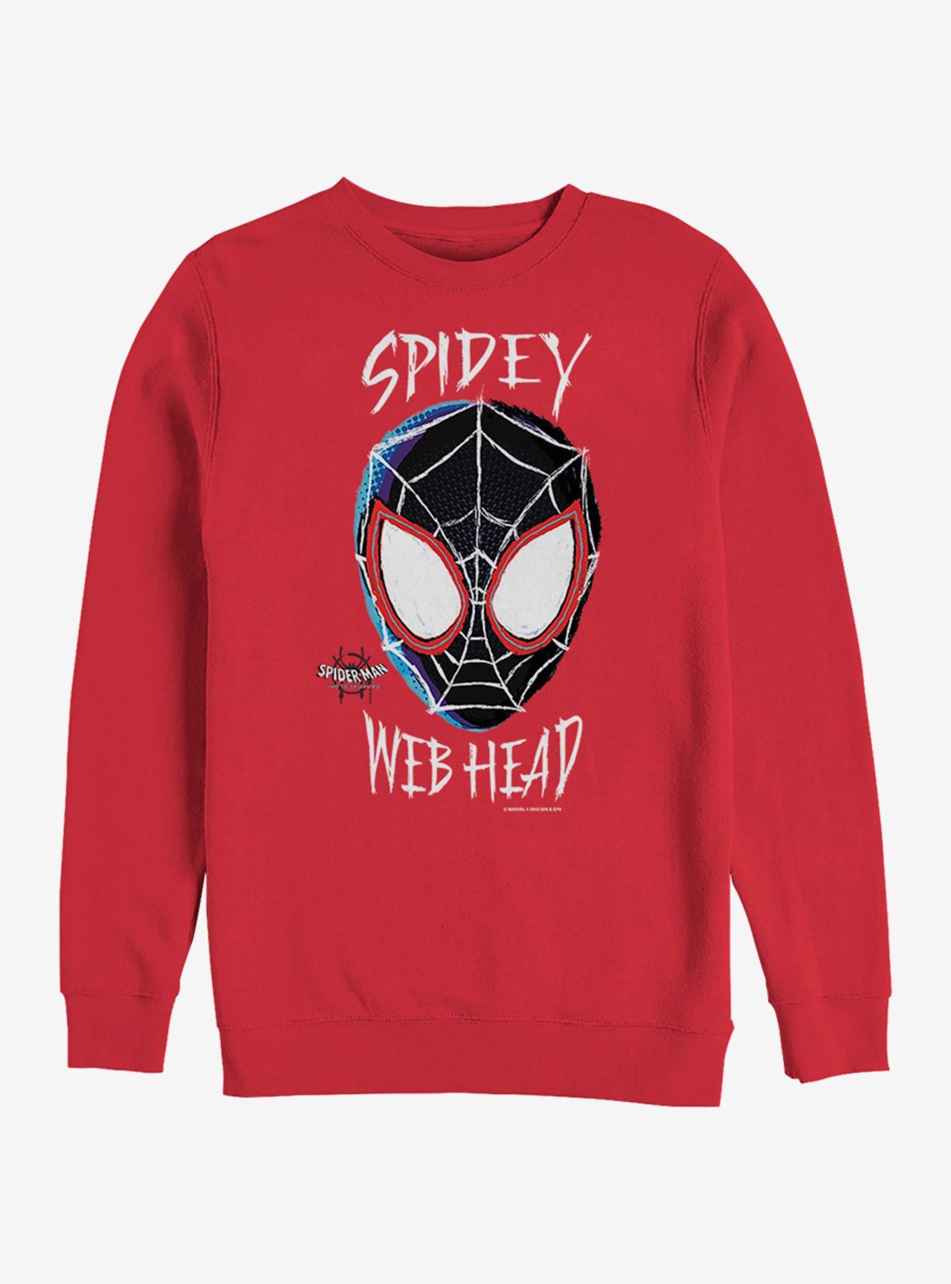 Marvel Spider-Man Web Head Sweatshirt, RED, hi-res