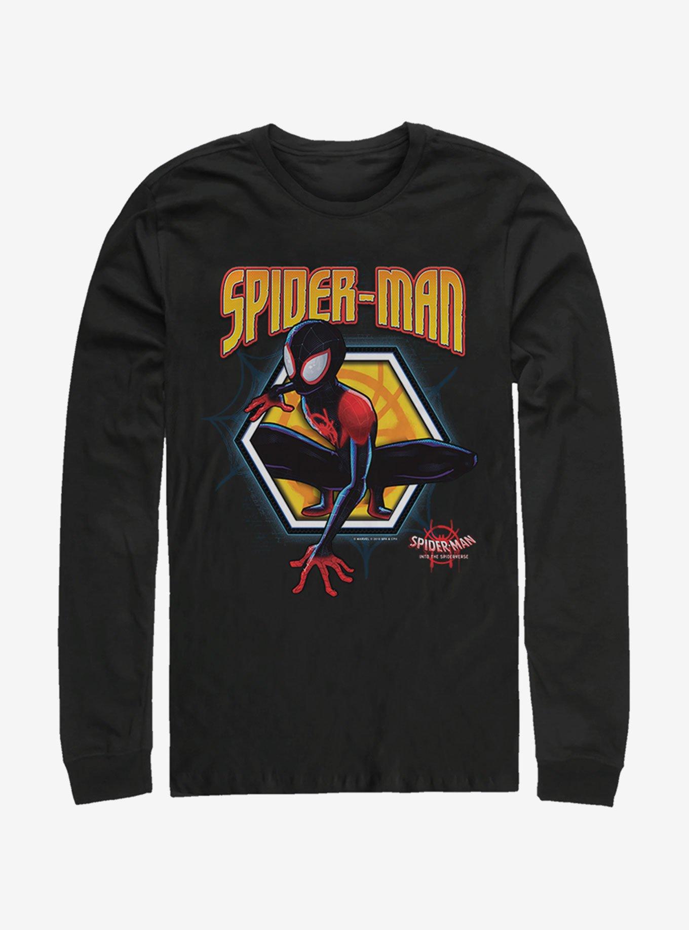 Marvel Spider-Man Golden Miles Long-Sleeve T-Shirt, BLACK, hi-res