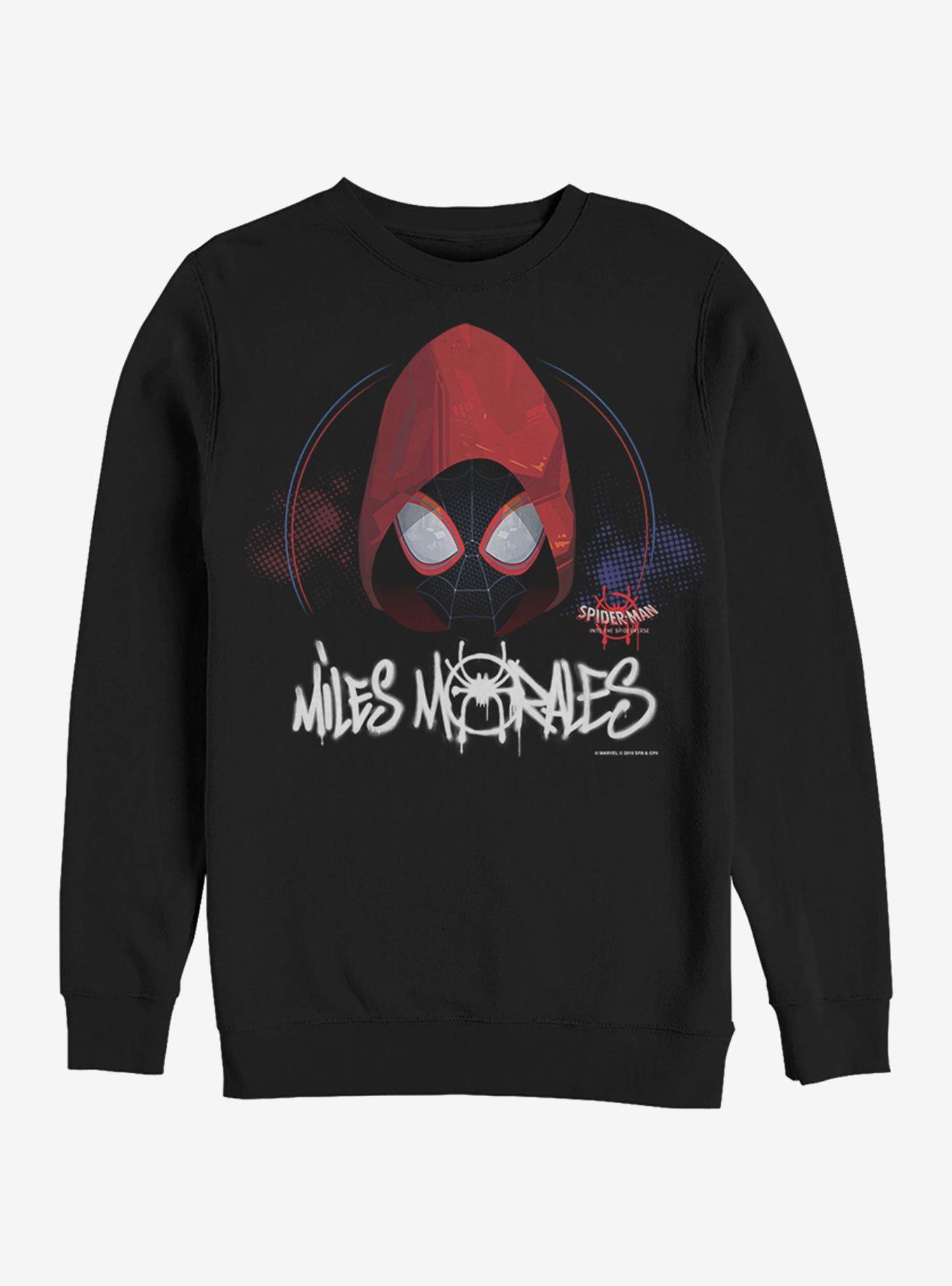 Marvel Spider-Man Hooded Miles Sweatshirt, BLACK, hi-res