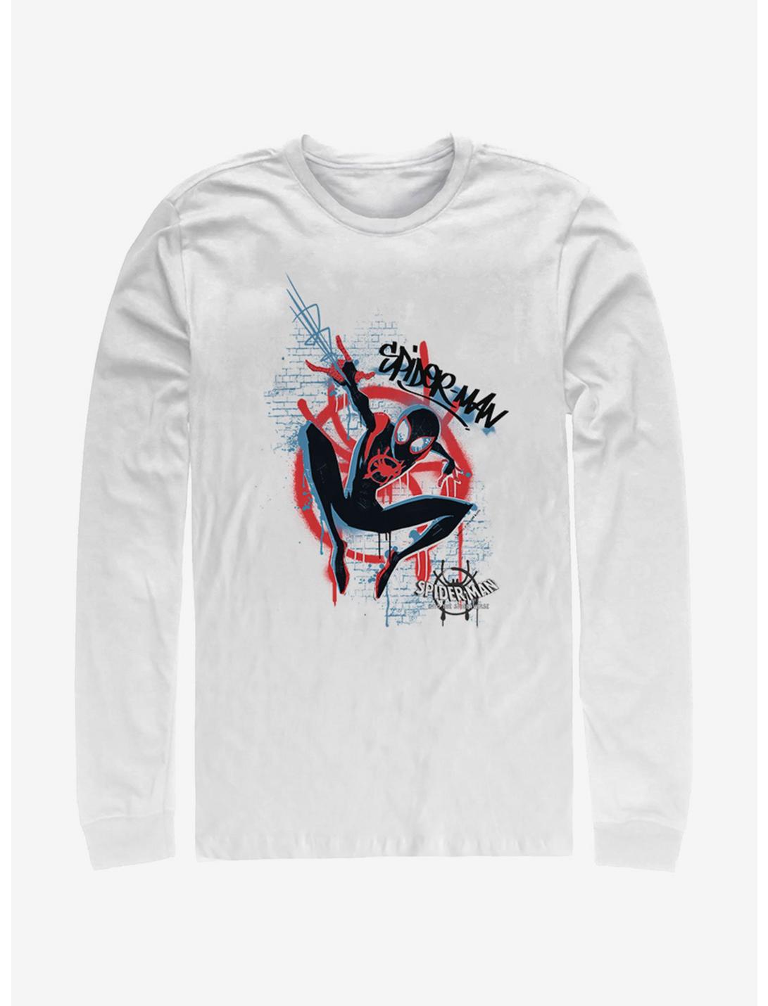 Marvel Spider-Man Graffiti Spider Long-Sleeve T-Shirt, WHITE, hi-res