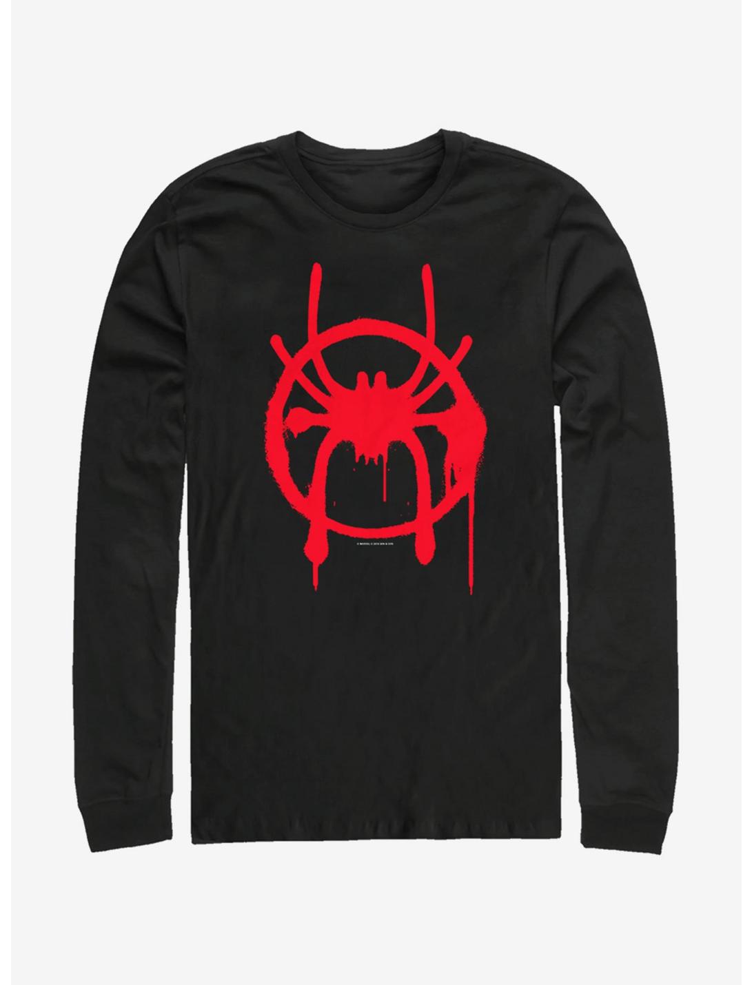 Marvel Spider-Man Miles Symbol Long-Sleeve T-Shirt, BLACK, hi-res