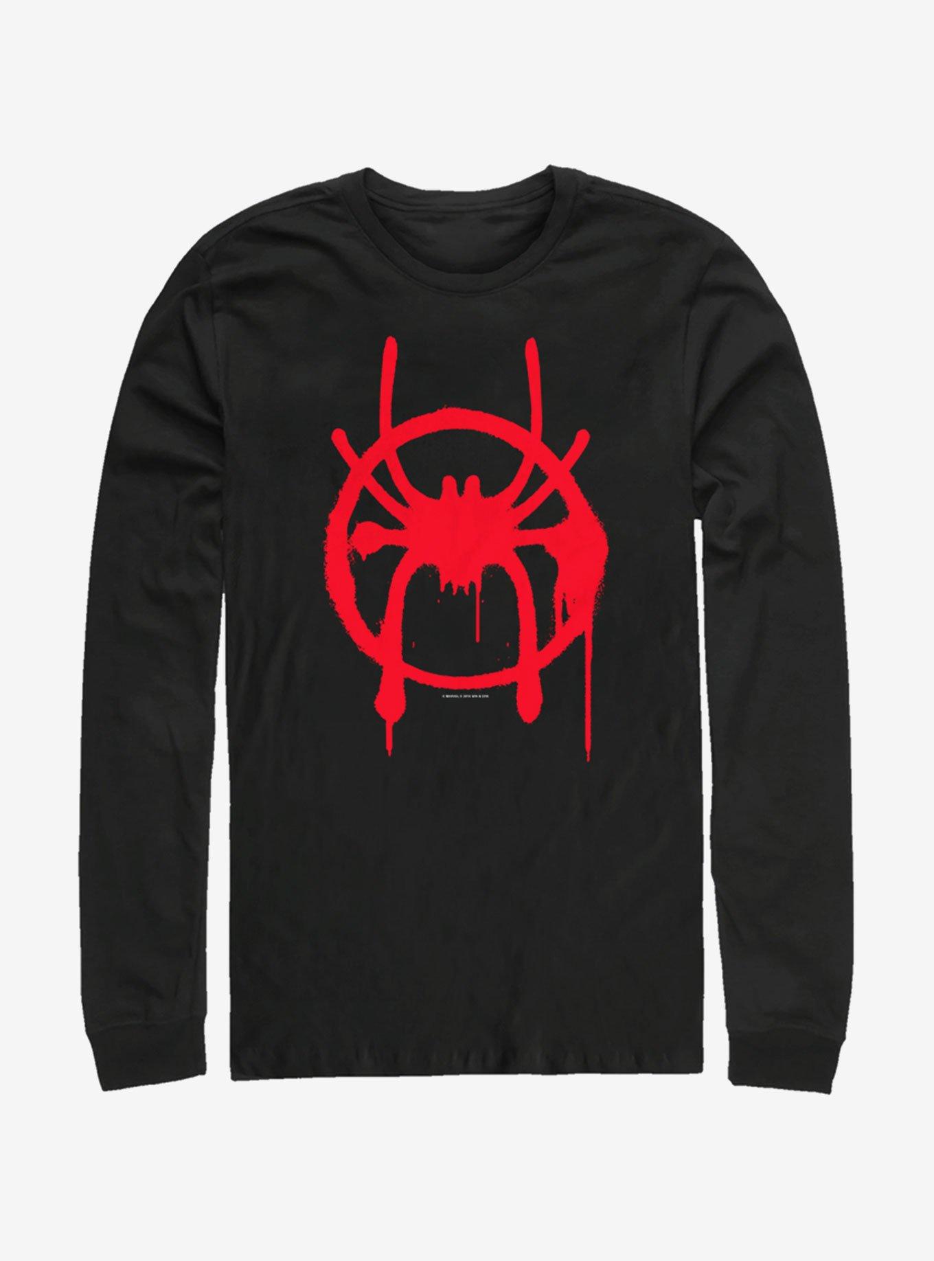 Marvel Spider-Man Miles Symbol Long-Sleeve T-Shirt, BLACK, hi-res