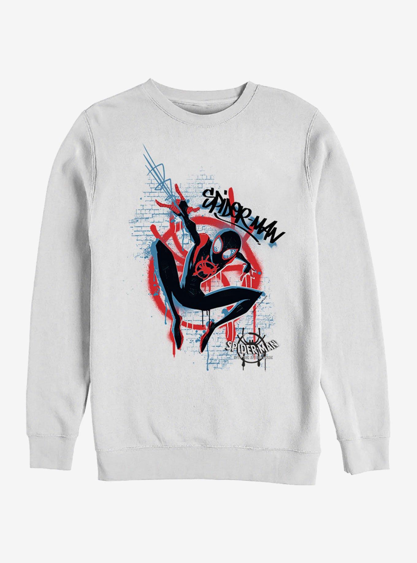 Marvel Spider-Man Graffiti Spider Sweatshirt, WHITE, hi-res