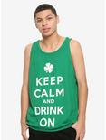 Keep Calm & Drink On Tank Top, WHITE, hi-res