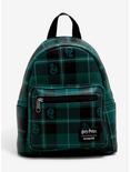 Loungefly Harry Potter Slytherin Plaid Mini Backpack, , hi-res