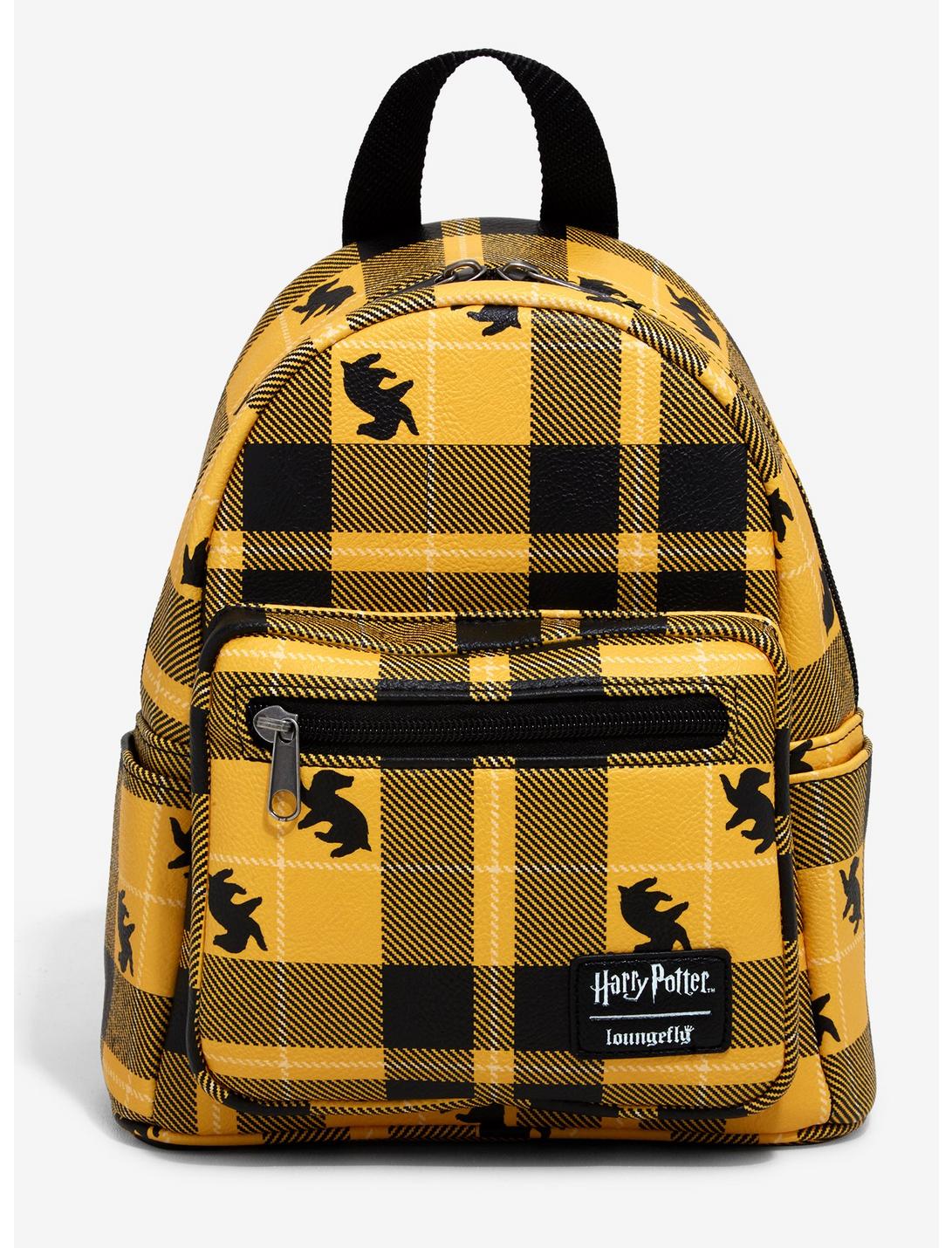 Loungefly Harry Potter Hufflepuff Plaid Mini Backpack, , hi-res