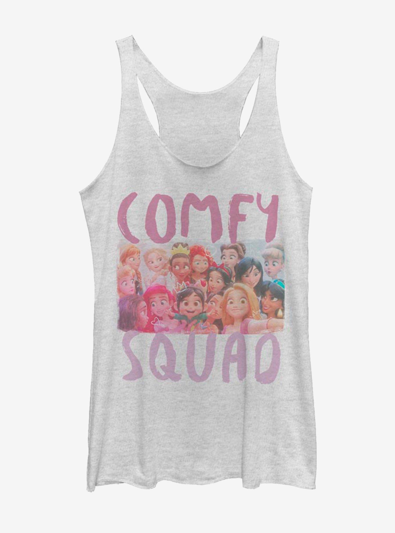 Disney Princess Comfy Squad Selfie Womens Tank, WHITE HTR, hi-res