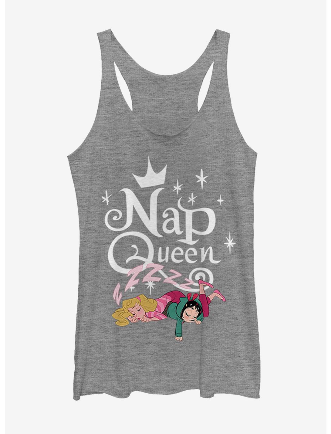 Disney Sleeping Beauty Nap Queen Womens Tank, GRAY HTR, hi-res