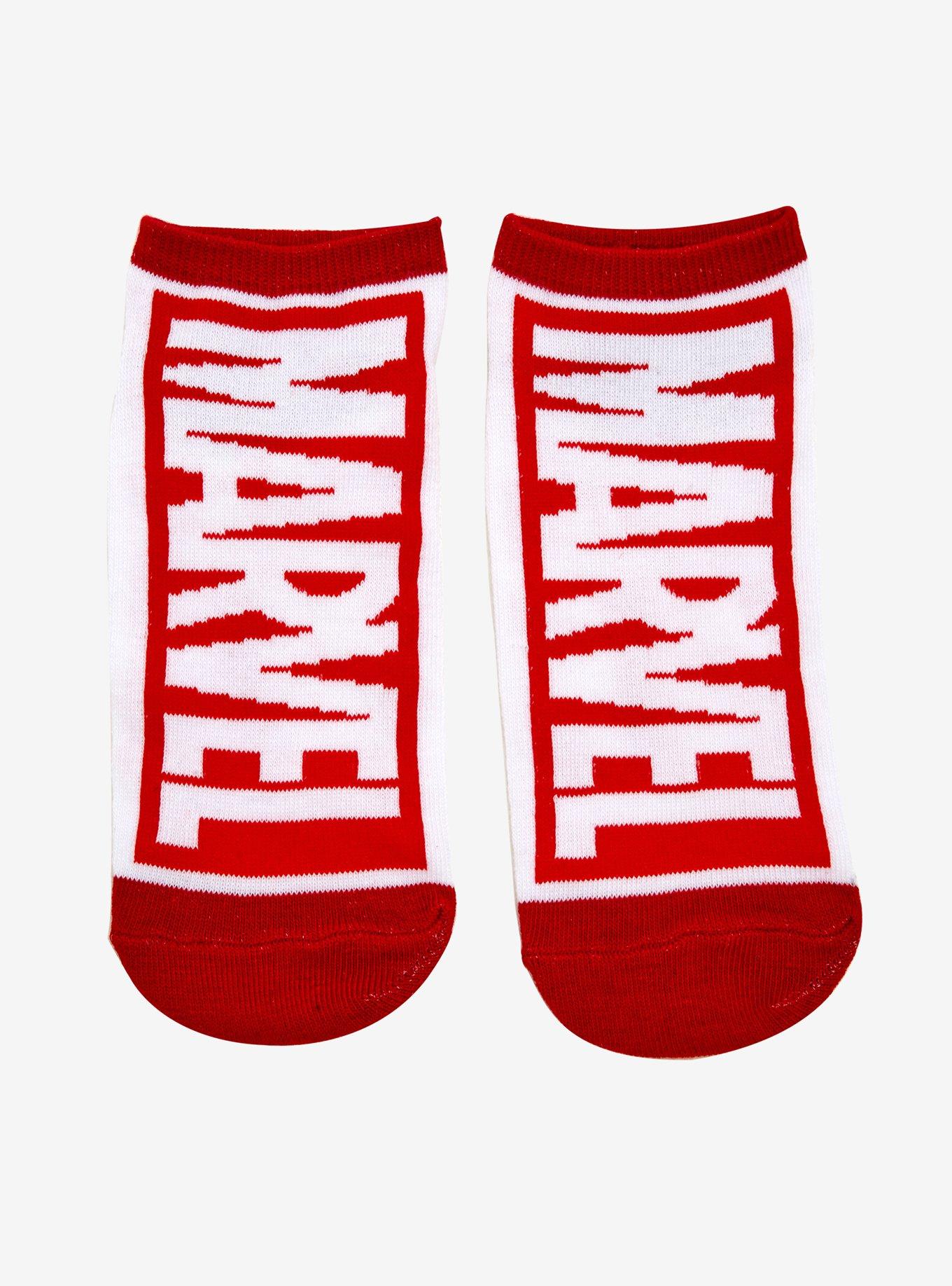 Marvel Logo No-Show Socks, , hi-res