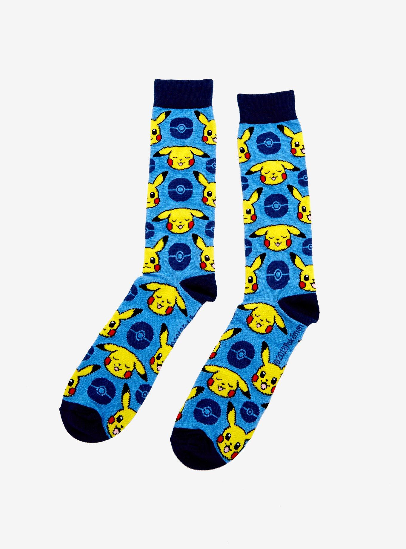 Pokemon Pikachu Toss Crew Socks, , hi-res