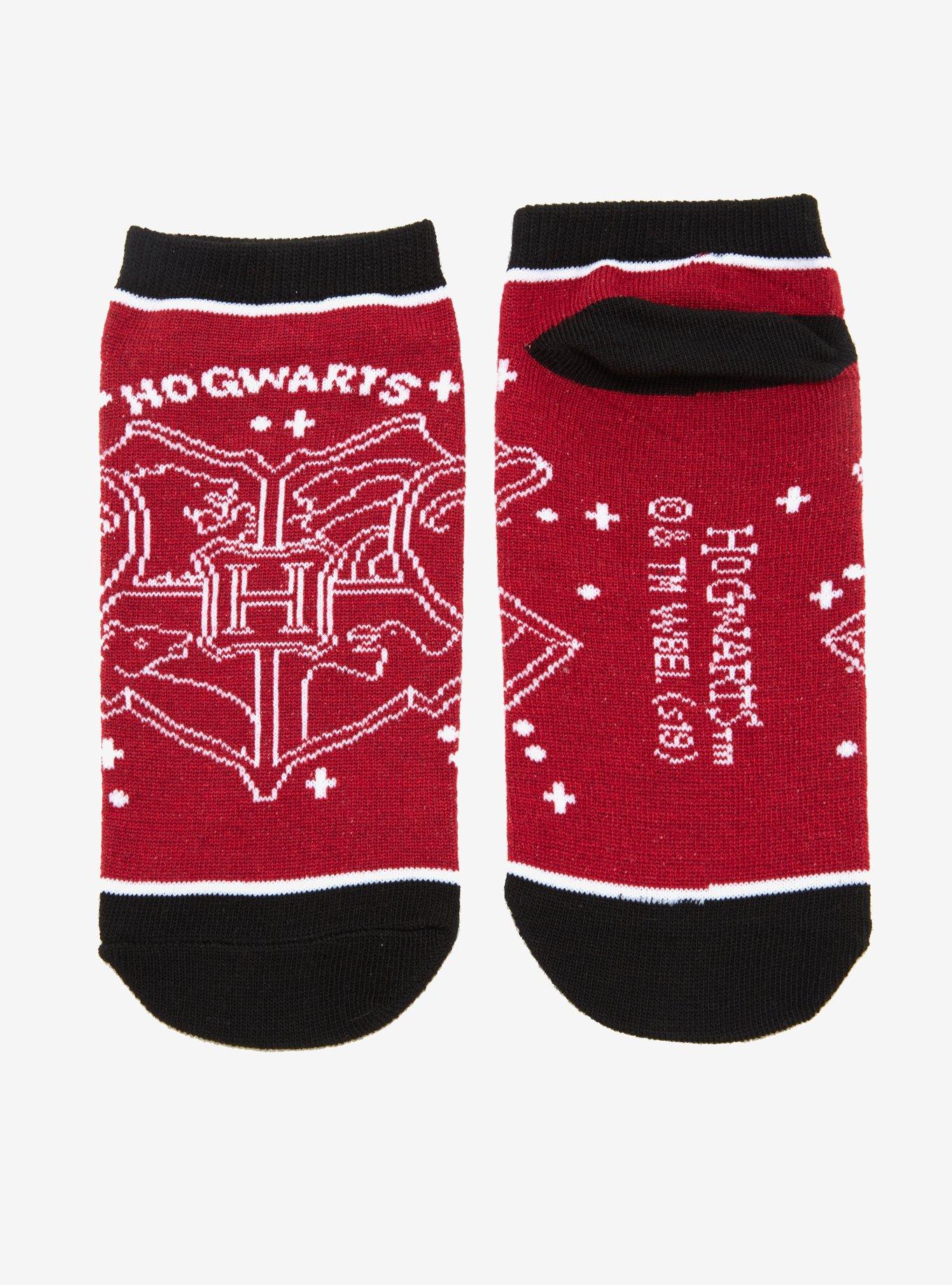 Harry Potter Hogwarts Crest Line Art No-Show Socks, , hi-res