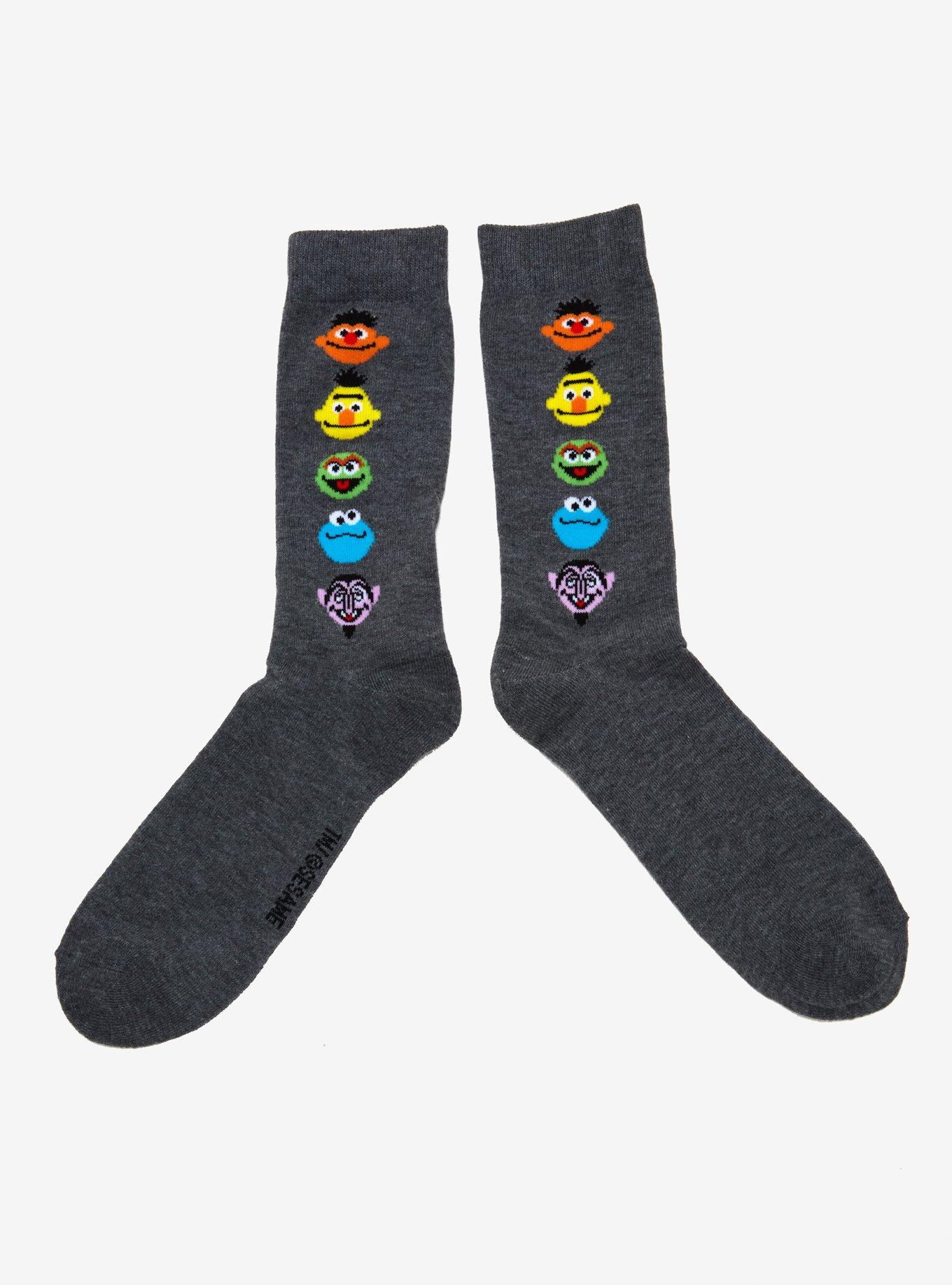 Sesame Street Characters Crew Socks, , hi-res
