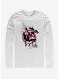 Marvel Spider-Man: Into the Spider-Verse Graffiti Spider Womens Long-Sleeve T-Shirt, WHITE, hi-res