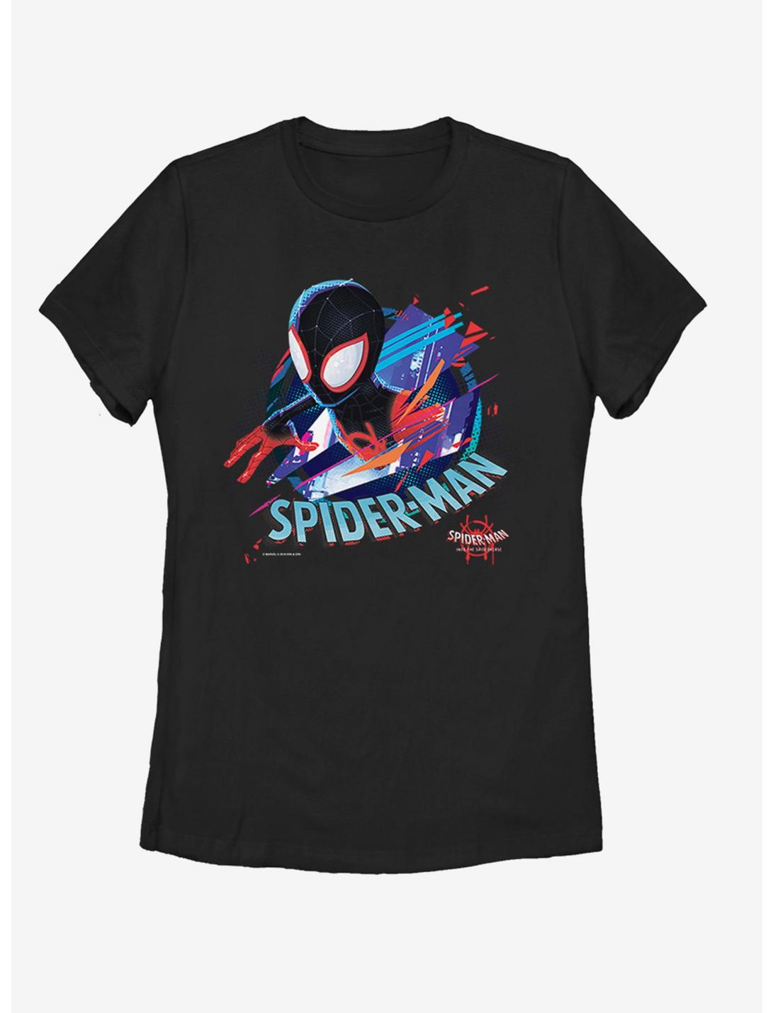 Plus Size Marvel Spider-Man: Into the Spider-Verse Cracked Spider Womens T-Shirt, BLACK, hi-res