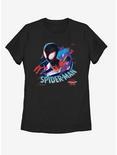 Plus Size Marvel Spider-Man: Into the Spider-Verse Cracked Spider Womens T-Shirt, BLACK, hi-res