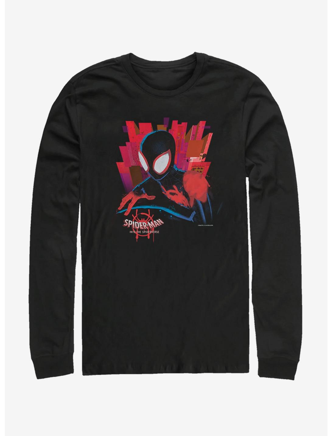 Marvel Spider-Man: Into the Spider-Verse Black Spider Womens Long-Sleeve T-Shirt, BLACK, hi-res