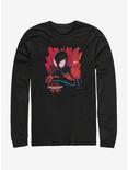 Marvel Spider-Man: Into the Spider-Verse Black Spider Womens Long-Sleeve T-Shirt, BLACK, hi-res
