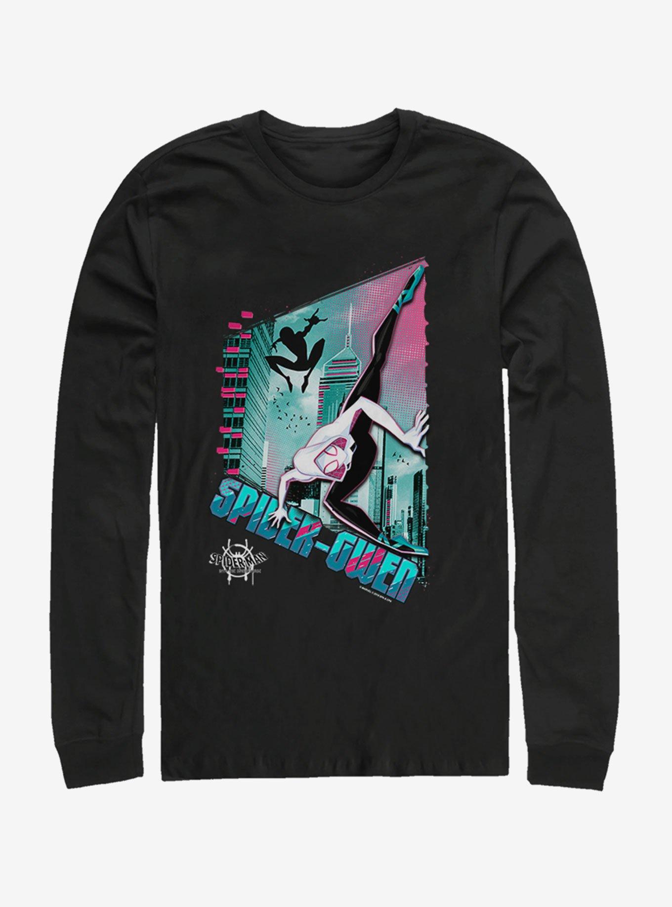 Marvel Spider-Gwen Panel Womens Long-Sleeve T-Shirt, BLACK, hi-res