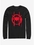 Marvel Spider-Man: Into the Spider-Verse Miles Symbol Womens Long-Sleeve T-Shirt, BLACK, hi-res