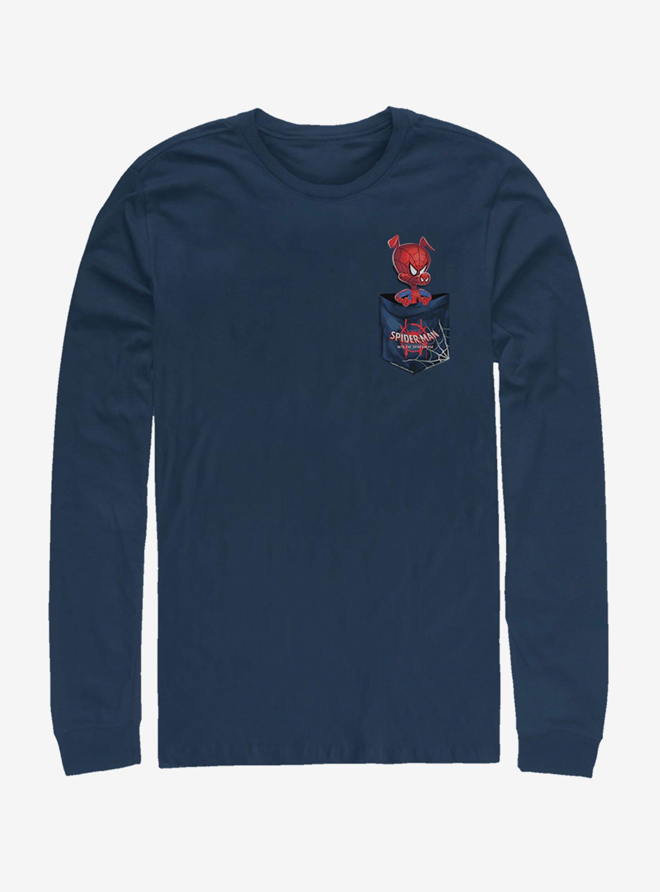 Marvel Spider-Man: Into the Spider-Verse Spider Ham Womens Long-Sleeve T-Shirt, NAVY, hi-res