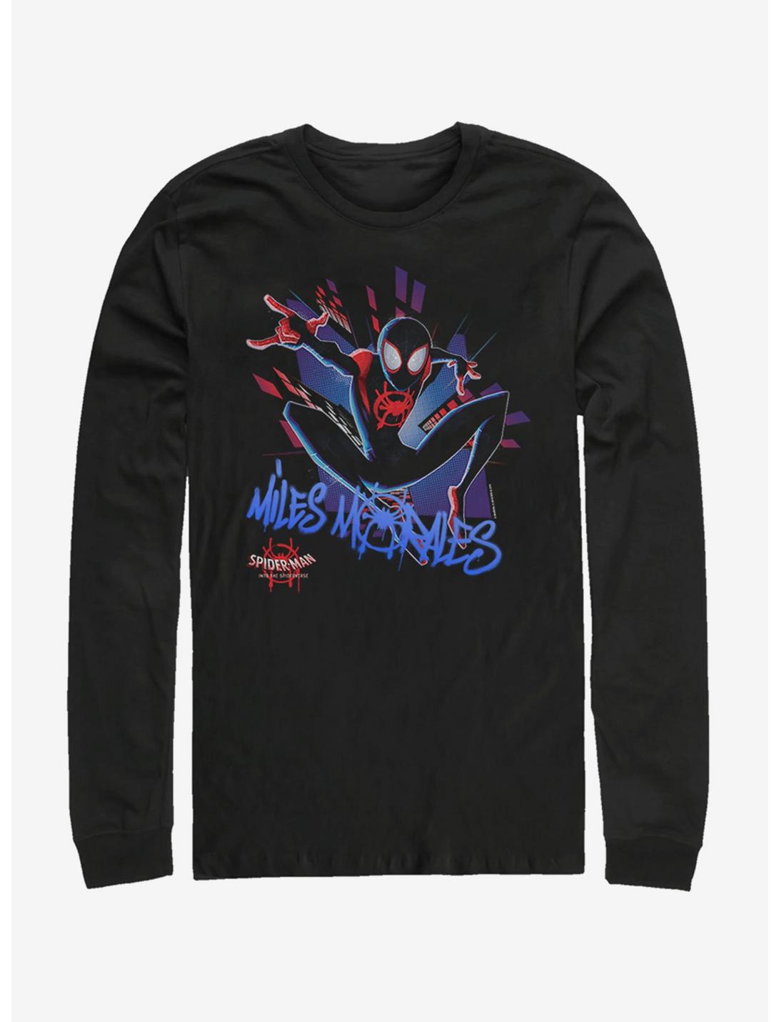 Marvel Spider-Man: Into the Spider-Verse Spidey Explosion Womens Long-Sleeve T-Shirt, BLACK, hi-res