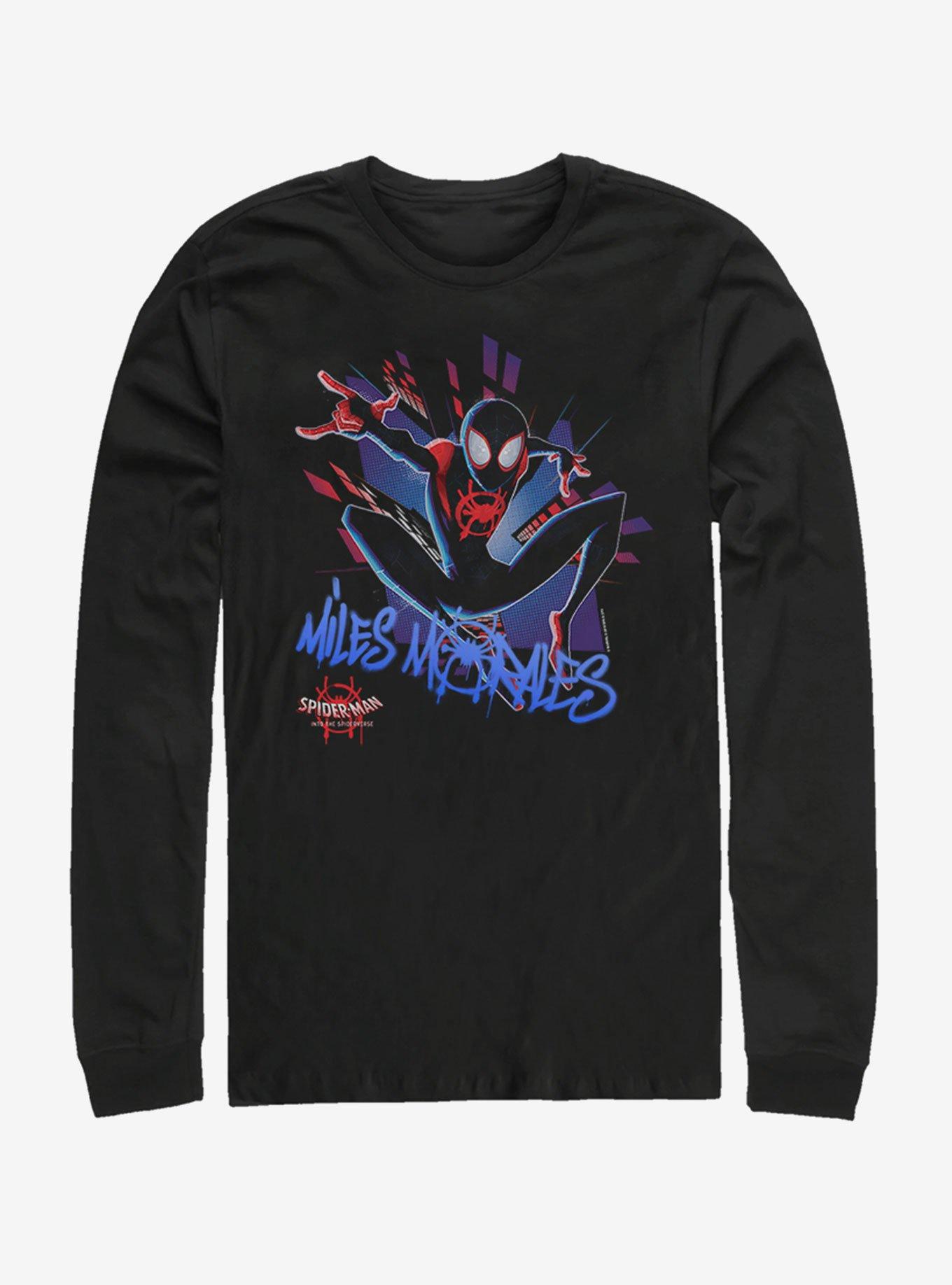 Marvel Spider-Man: Into the Spider-Verse Spidey Explosion Womens Long-Sleeve T-Shirt, BLACK, hi-res