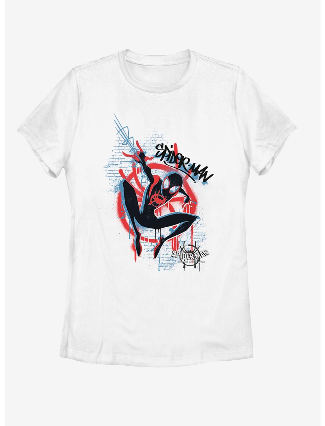 Marvel Spider-Man: Into the Spider-Verse Graffiti Spider Womens T-Shirt, WHITE, hi-res