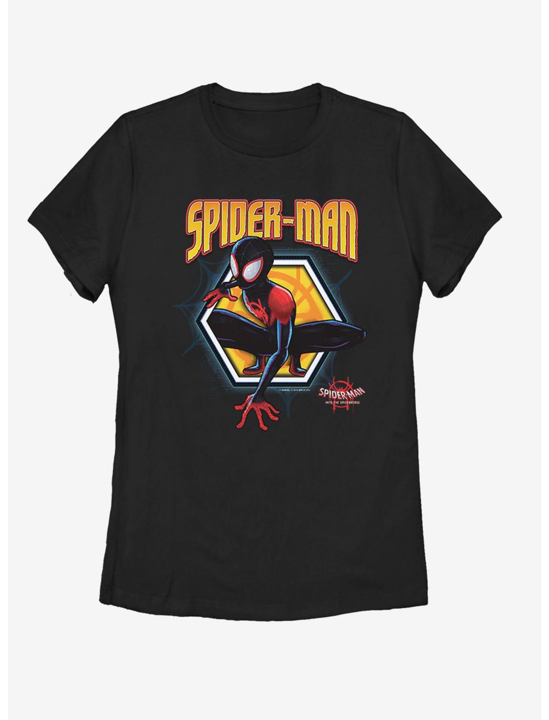 Marvel Spider-Man: Into the Spider-Verse Golden Miles Womens T-Shirt, BLACK, hi-res