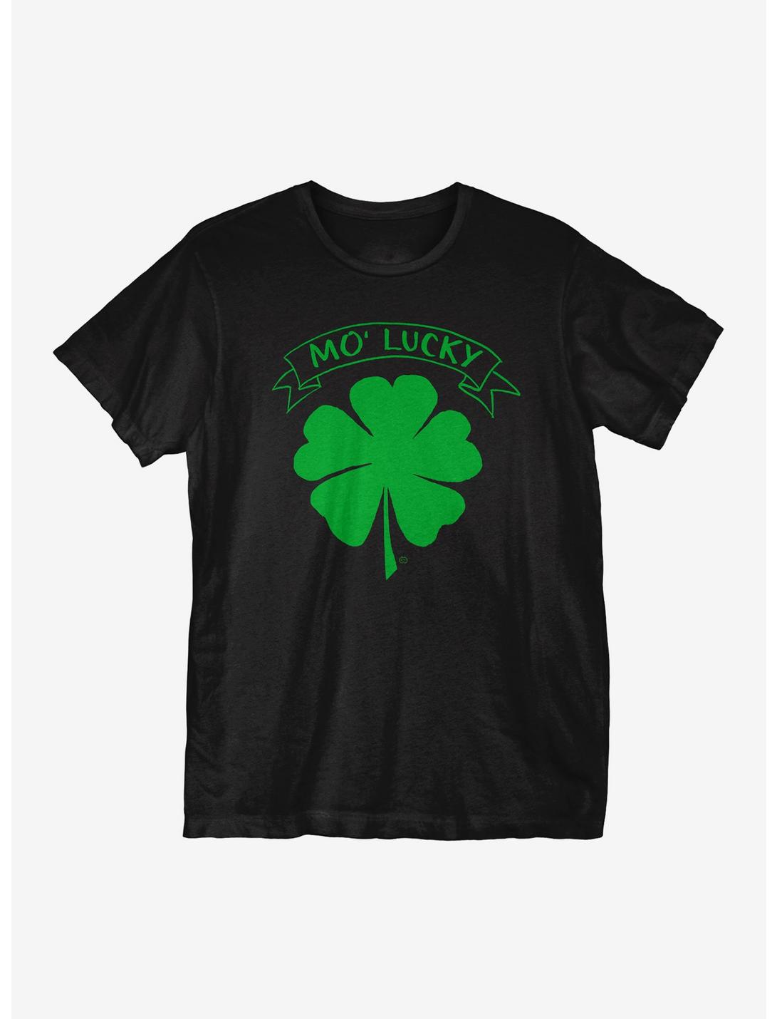 St Patrick's Day Mo Lucky T-Shirt, BLACK, hi-res